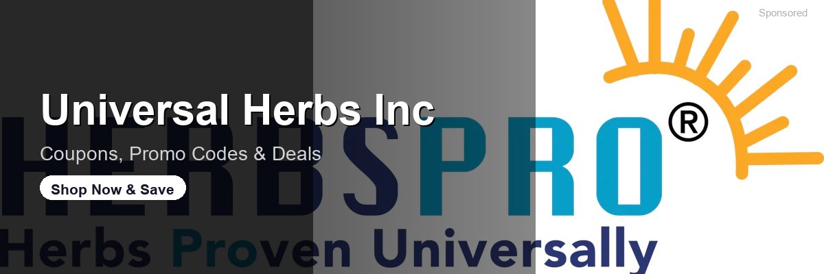Universal Herbs Inc coupons and deals