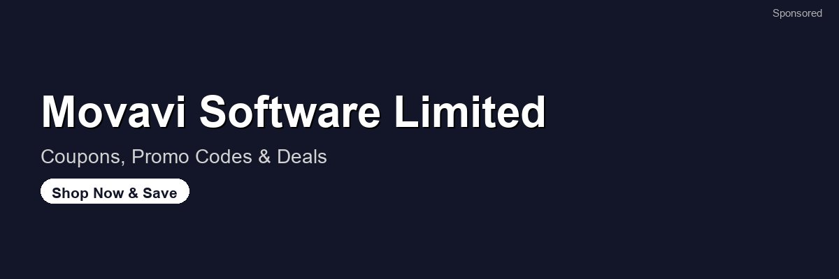Movavi Software Limited coupons and deals
