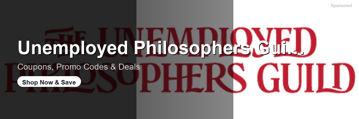 Unemployed Philosophers Guild coupons and deals