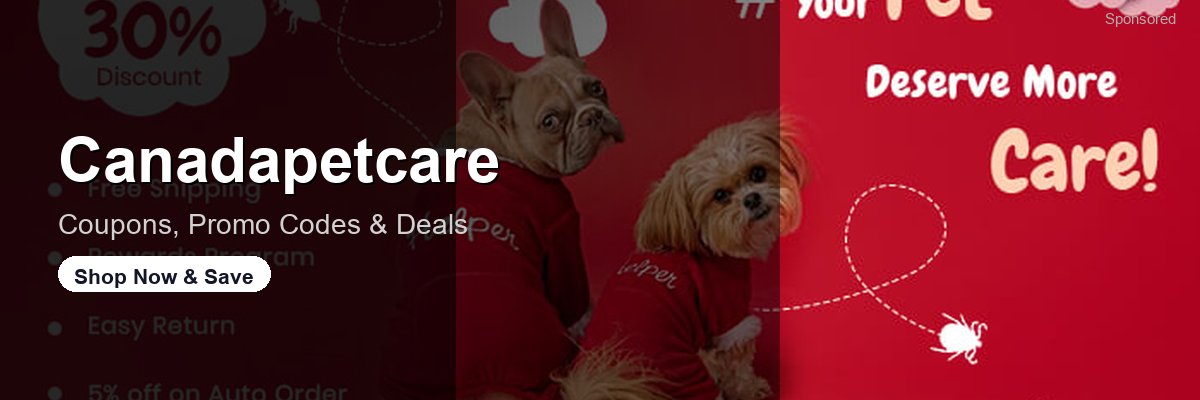 Canadapetcare coupons and deals