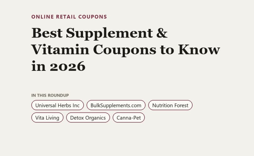 Best Supplement & Vitamin Coupons to Know in 2026