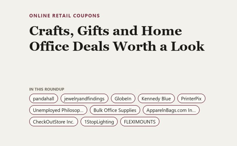 Crafts, Gifts and Home Office Deals Worth a Look